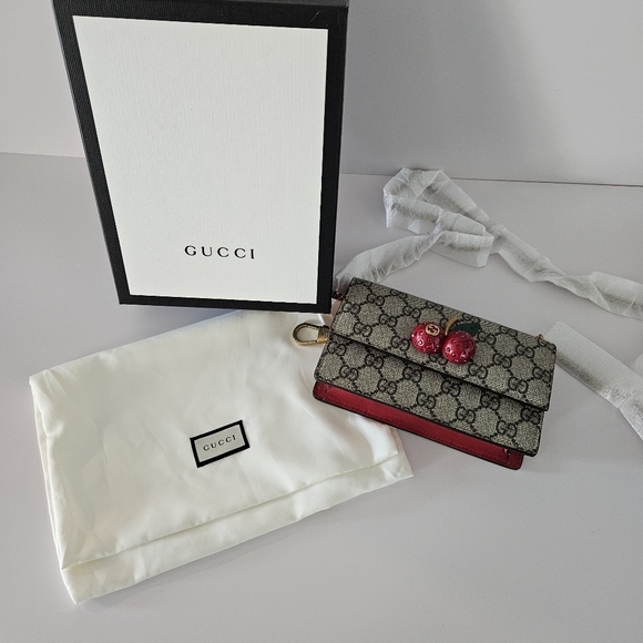 GG SUPREME MINI BAG WITH CHERRIES - NWT - Picture 11 of 16
